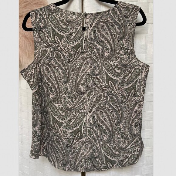 Talbots Paisley Tank Top Size L / P - Picture 2 of 5